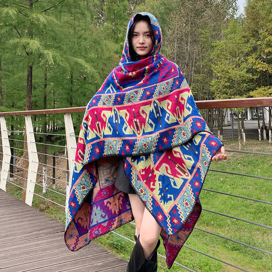 Travel Ethnic Style Women's Shawl Cloak