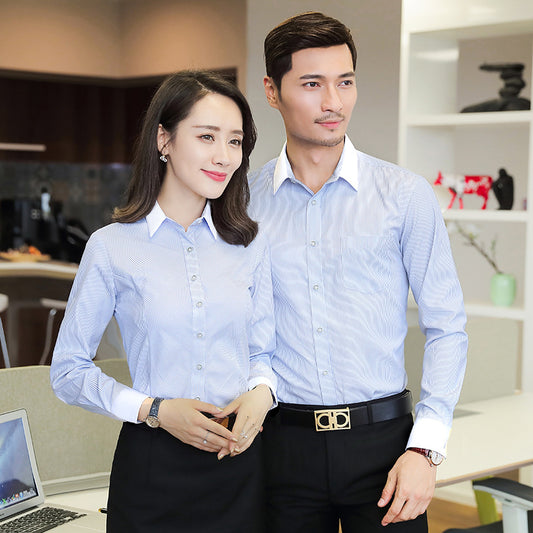 Mens Business Long-sleeve Cotton Shirt
