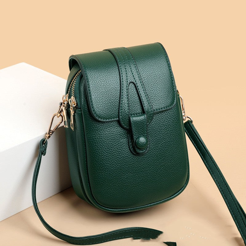 Vertical Single Shoulder Diagonal Span Large Capacity Vintage Bag