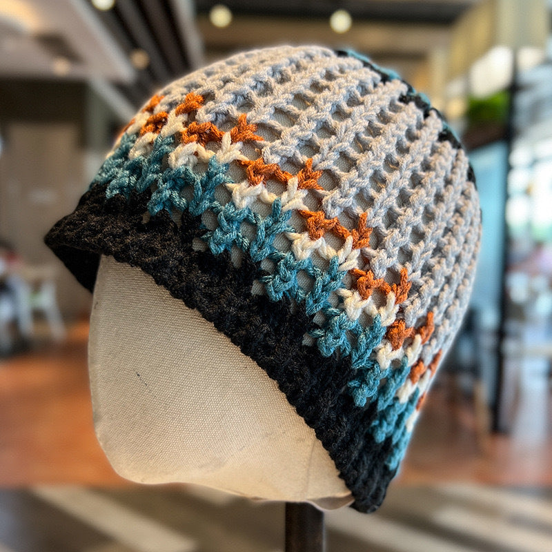 Women's Handmade Knitted Earflaps Woolen Cap