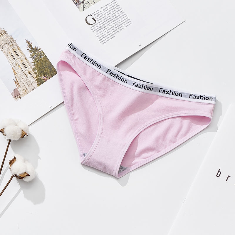 Comfortable Low Waist Underwear Women's Pure Cotton Fashion Letters