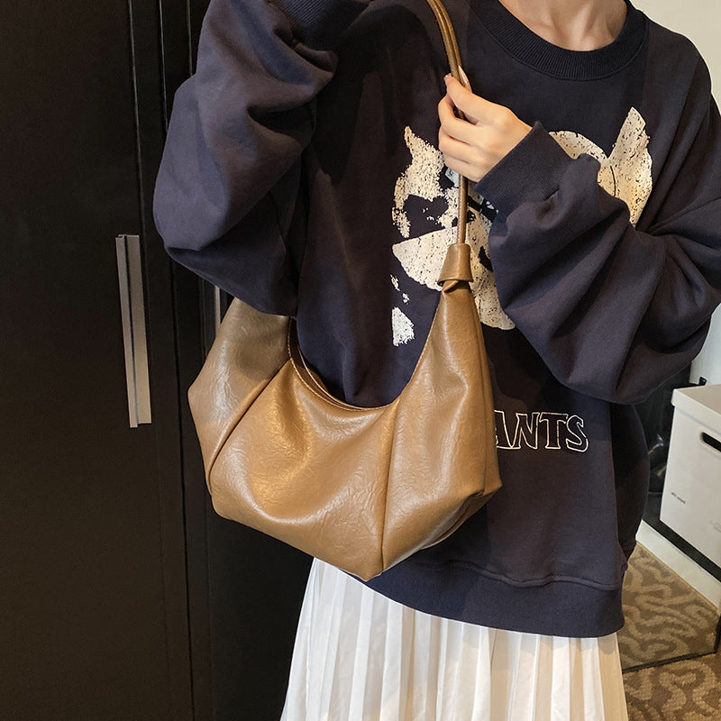 Retro Dumpling Bag Women's Lazy Large Capacity