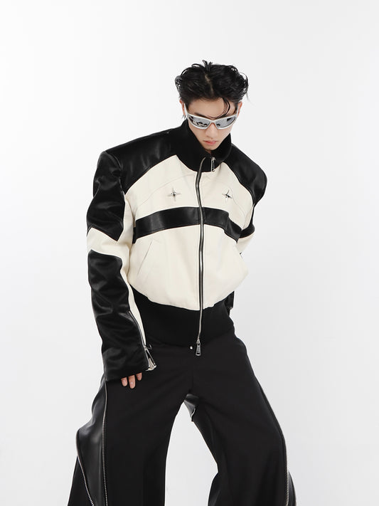 Men's Short Thickened Leather Jacket