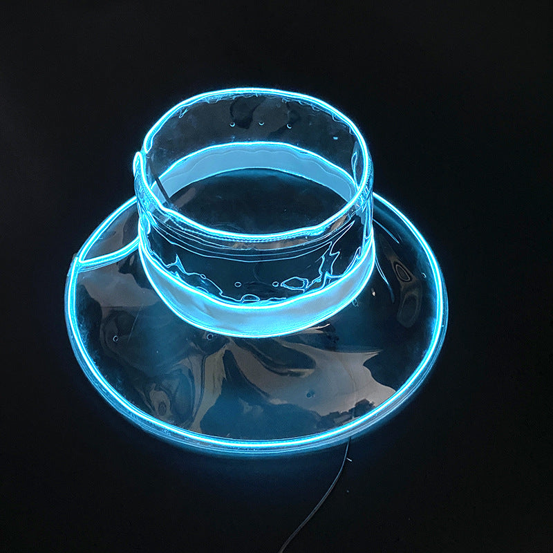 LED Light Up Transparent Fisherman Hat Prom