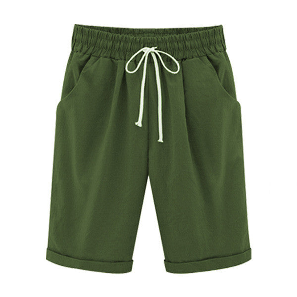 Women's five-point wide-leg pants