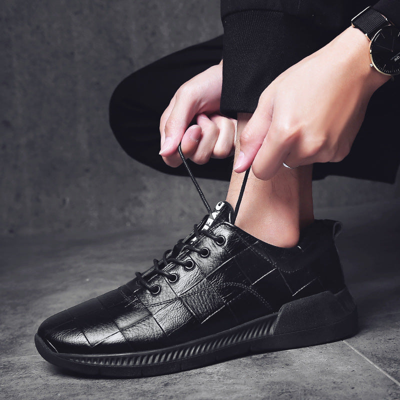 Leather breathable non-slip shoes