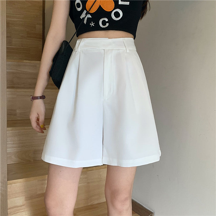 Suit casual five-point pants high waist slim shorts