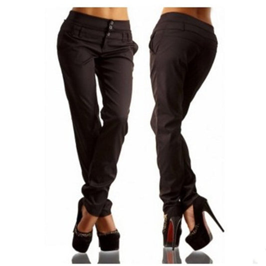 Pure Color Slim And Comfortable Women's Casual Pants