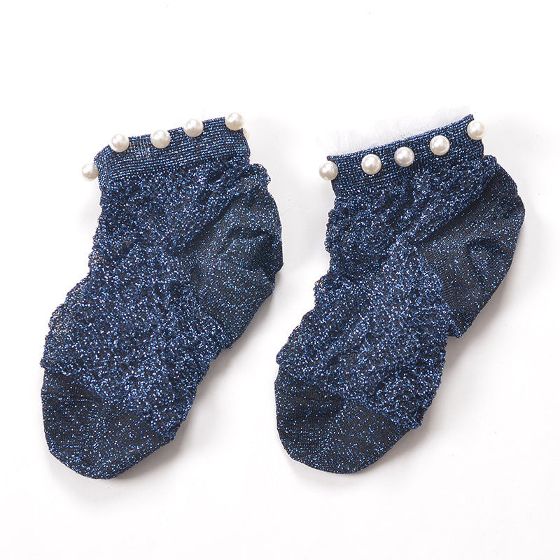 Lace silk women lace socks