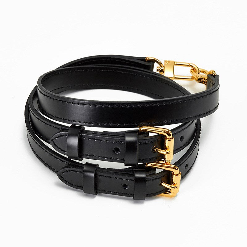 Double-sided cowhide shoulder strap