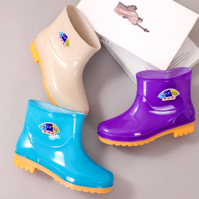 Ladies' Short Thermal Waterproof Non-slip Rain Boots