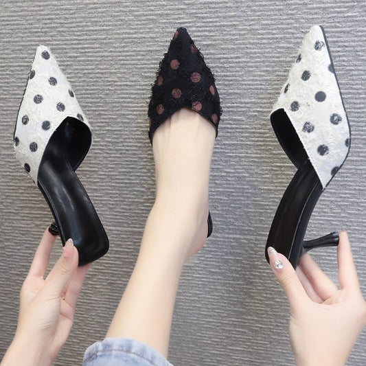 Fashion Women's Stiletto Pointed Toe Half Slippers