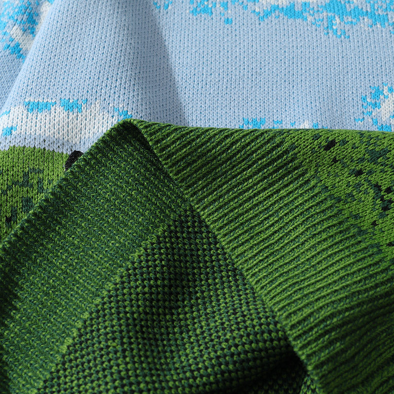 Brand-landskab jacquard-sweater