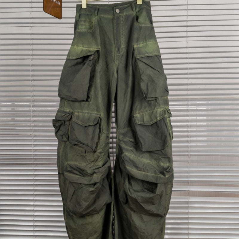 Multi-dimensional Design Hot Girl Style Distressed Polyester Overalls