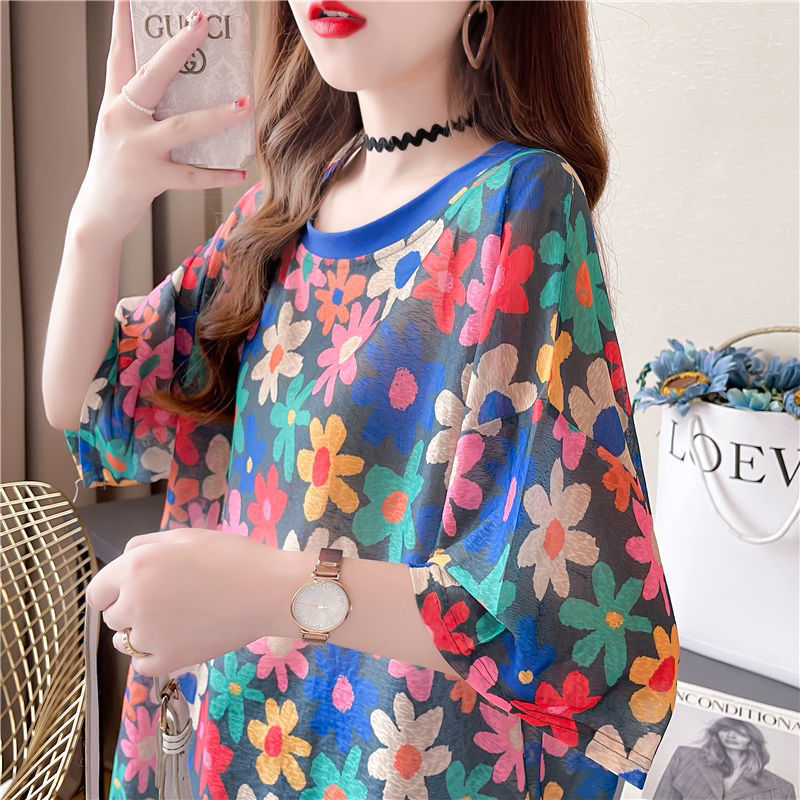 Short-sleeved Loose Plus Size Women's Mid-length Clothing