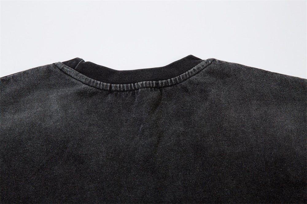 Spring And Autumn Deconstructing Split Stitching Casual Top