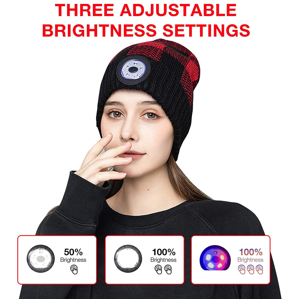 Bluetooth 5.0 Binaural Stereo LED Knitted Hat