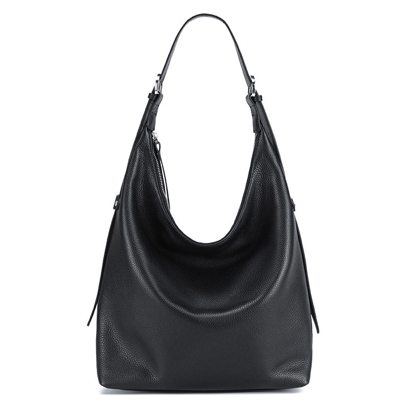 Womens Versatile Large-Capacity Genuine Leather Shoulder Bag