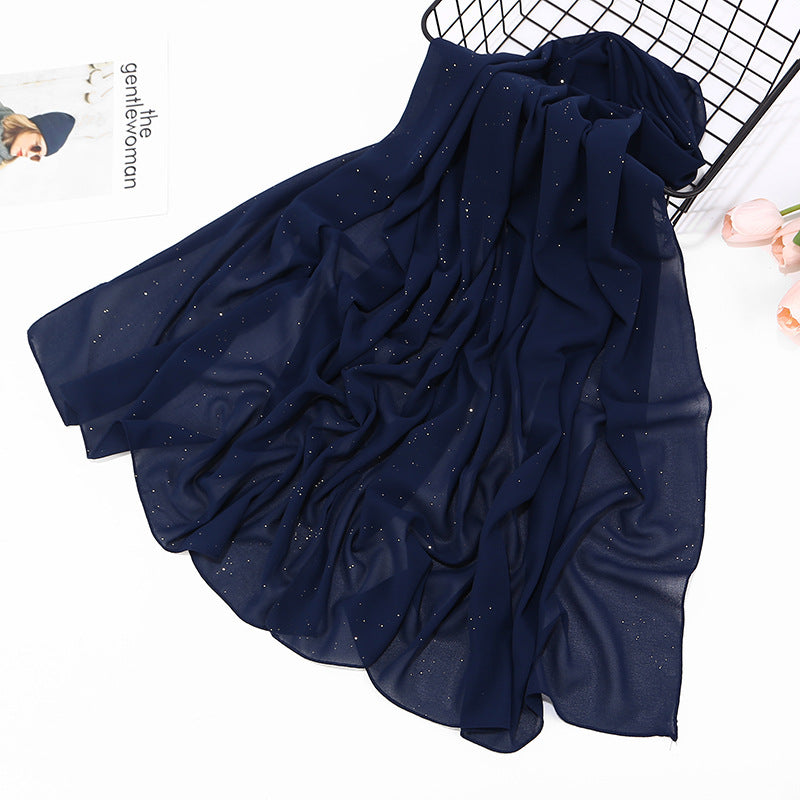 Paljetteret Perle Chiffon Turban