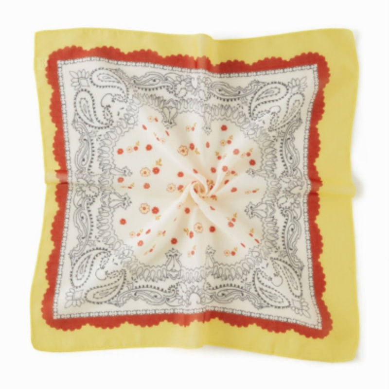 Skin-friendly Soft Cotton And Linen Breathable Neck Protection Small Square Towel Polka Dot