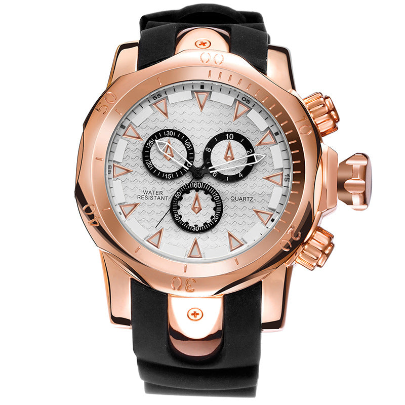 Fashionable Personality Large Dial Waterproof Quartz Watch