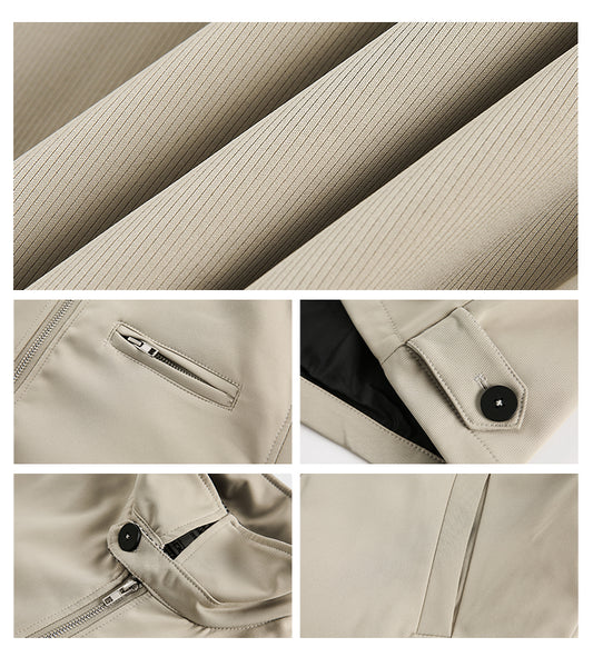 American Retro Solid Color Short Lapels Jacket