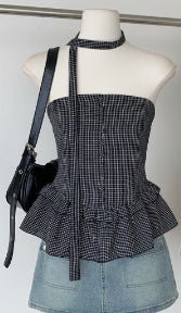 Plaid Camisole Women's Tube Top
