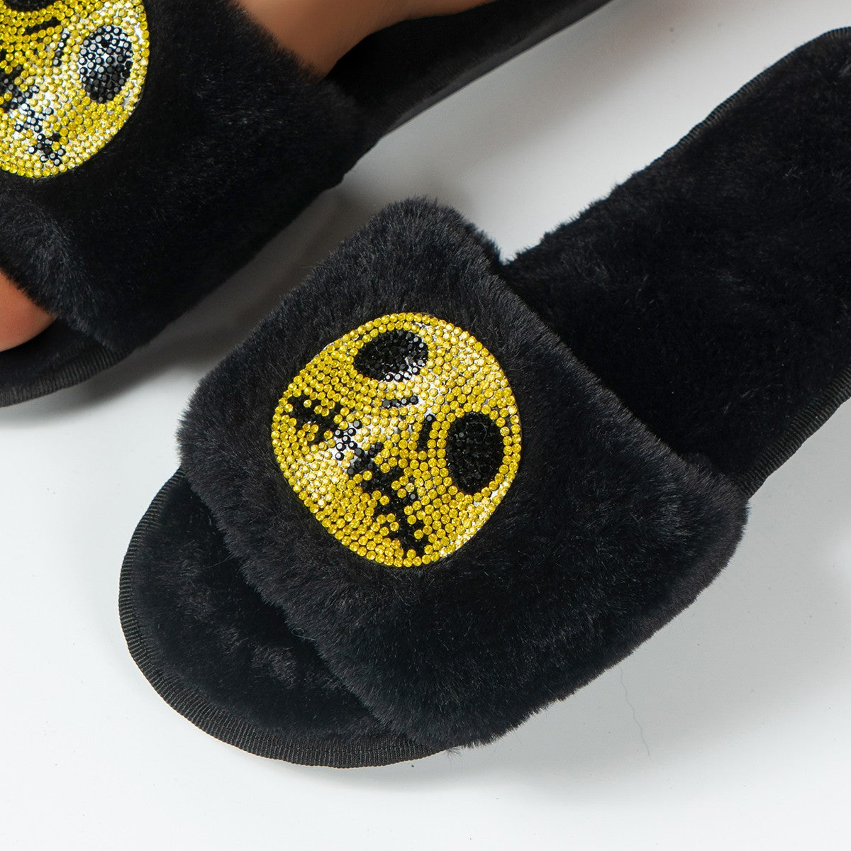 Women's Fashion Halloween Pumpkin Lamp Plush Slippers