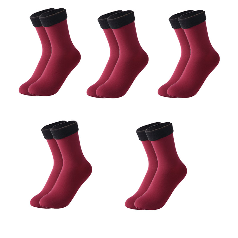 Winter Plush Thickened Mid Height Warm Snow Socks