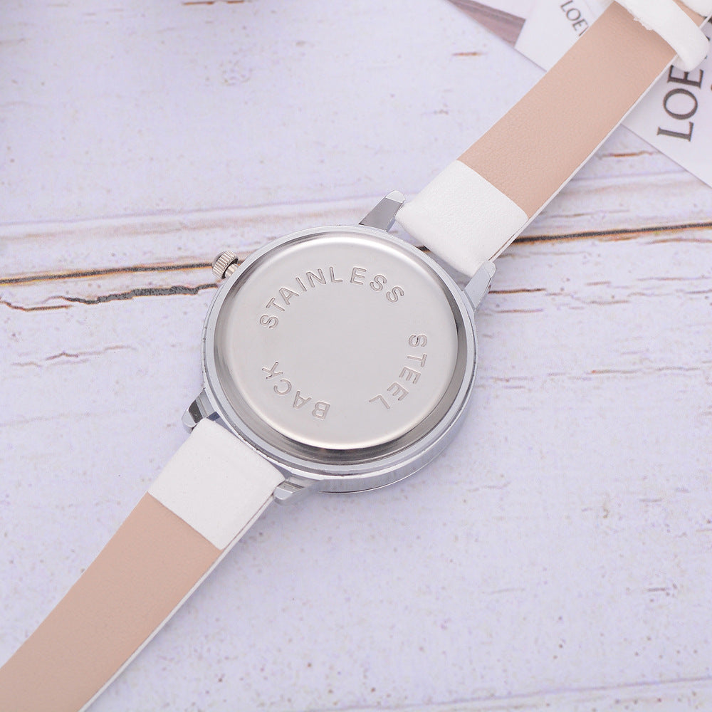 Japanese and Korean new girl student watch GAIETY marbled simple leather cute watch
