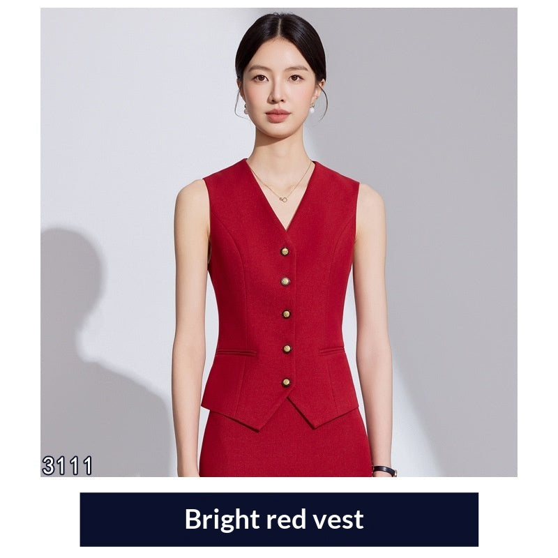 Sleeveless Vest Set With Wide-leg Pants