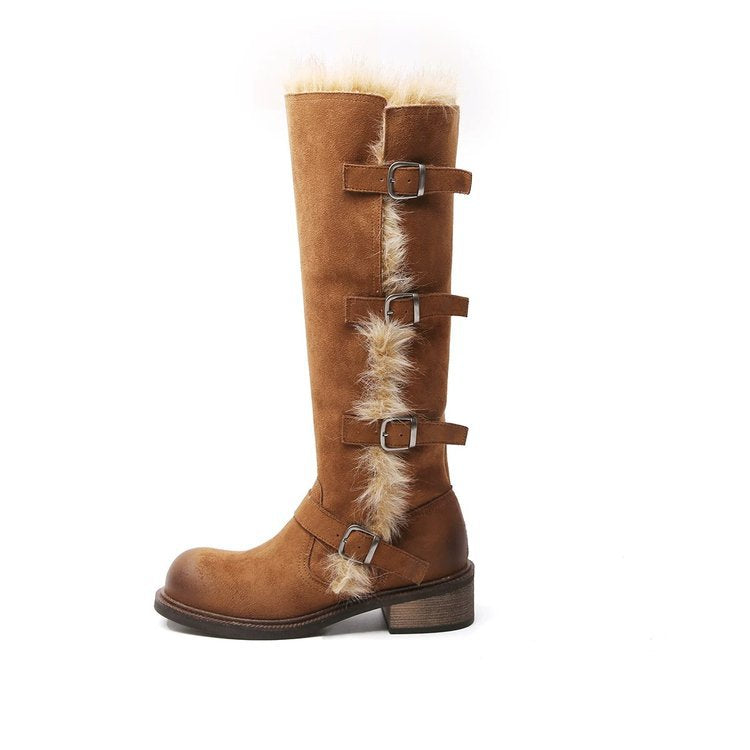 Womens Fleece-Lined Tall Snow Boots