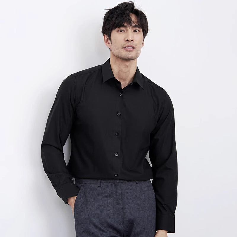 Lightly Mature Business Wine Red Shirt Men