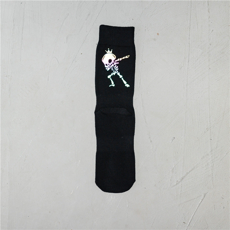 Long tube high-top cotton socks in the sports tide