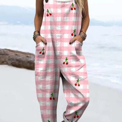 Fashion Women's Summer 3D Printing Casual Suspenders