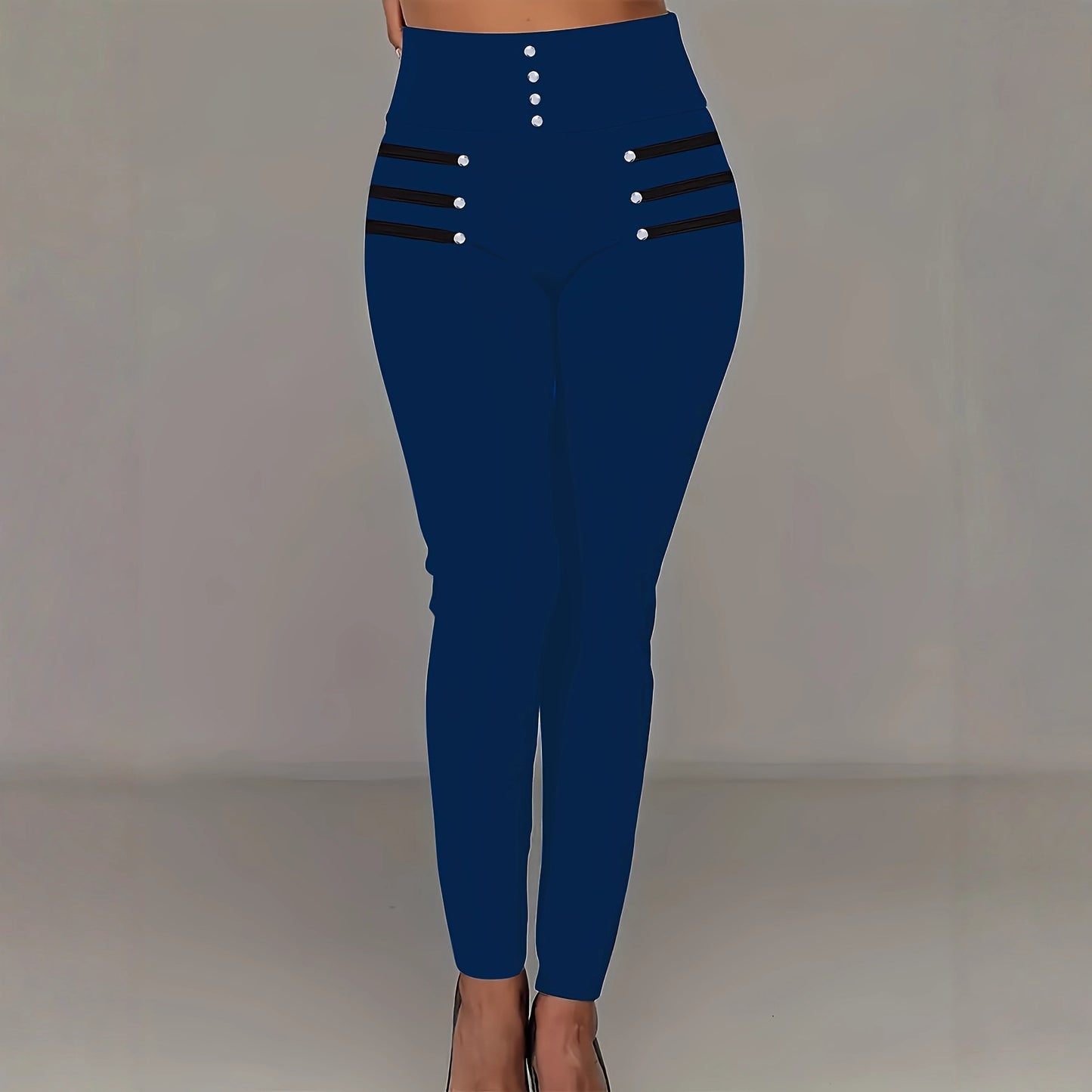 High-waisted Slim-fit Trousers Women's European And American Style