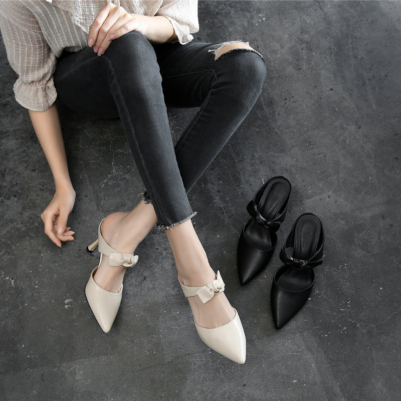 Plus Size Plus Size Half Slip Sandals With Toe