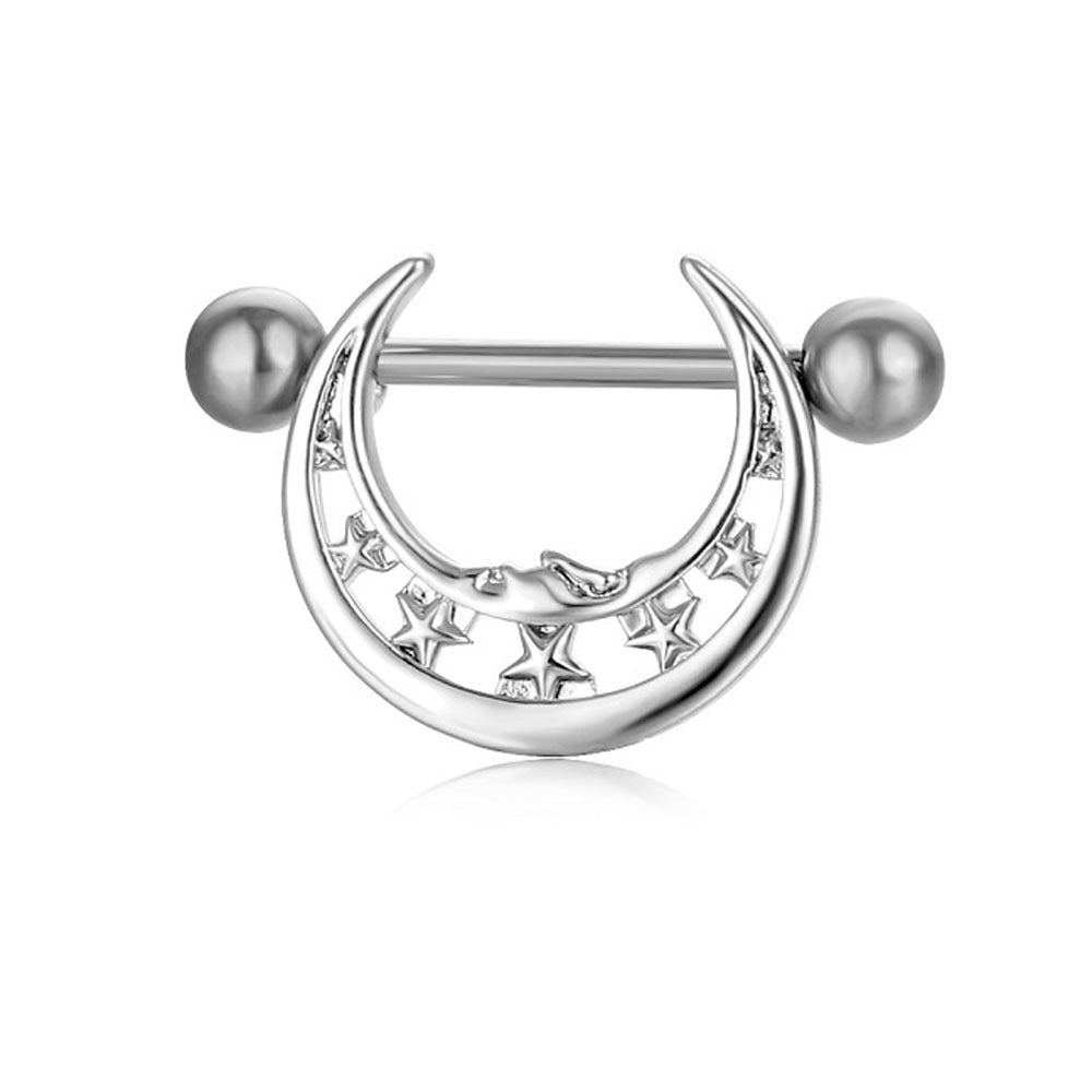 Puncture Nipple Ornament Inlaid Zircon Ring Nails