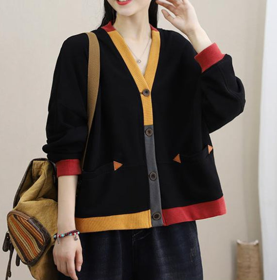 Autumn And Winter Loose Outside Wear Lazy Style Korean Version Design Sense Of Niche Cardigan