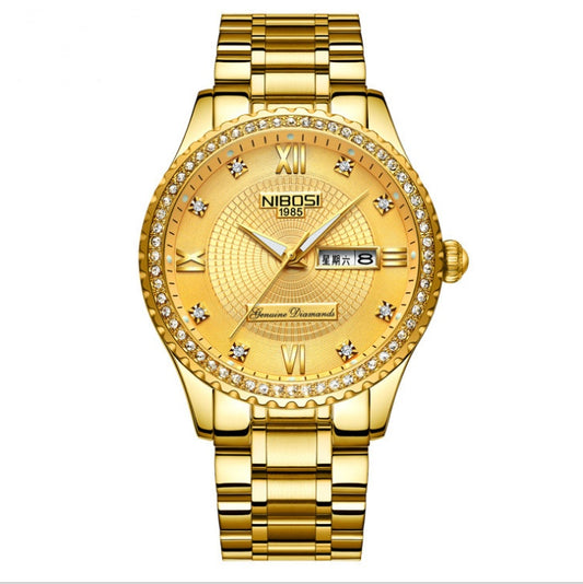 Fully automatic waterproof solid steel with quartz watch
