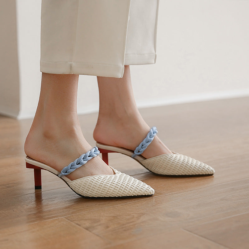 Colorblock elegant Muller women's shoes