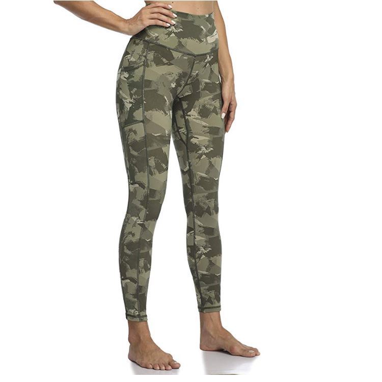 Wear Peach Yoga Pants With High Waist And Belly