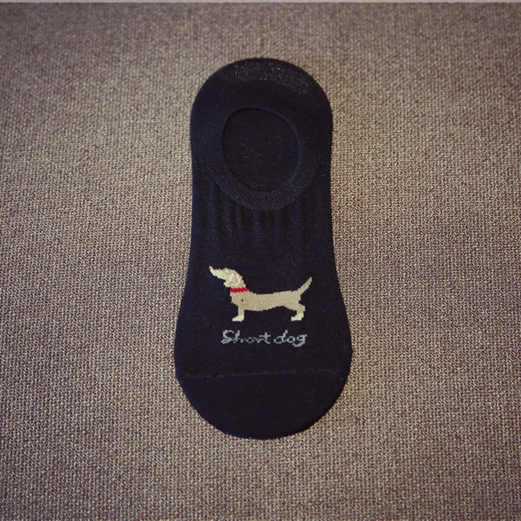 Pure color boat socks