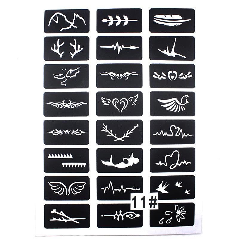 Hollow Tattoo Mold Women's Spray Paint