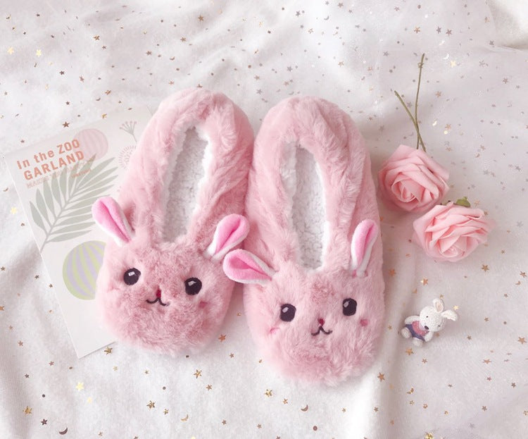 Bag with cartoon cotton slippers