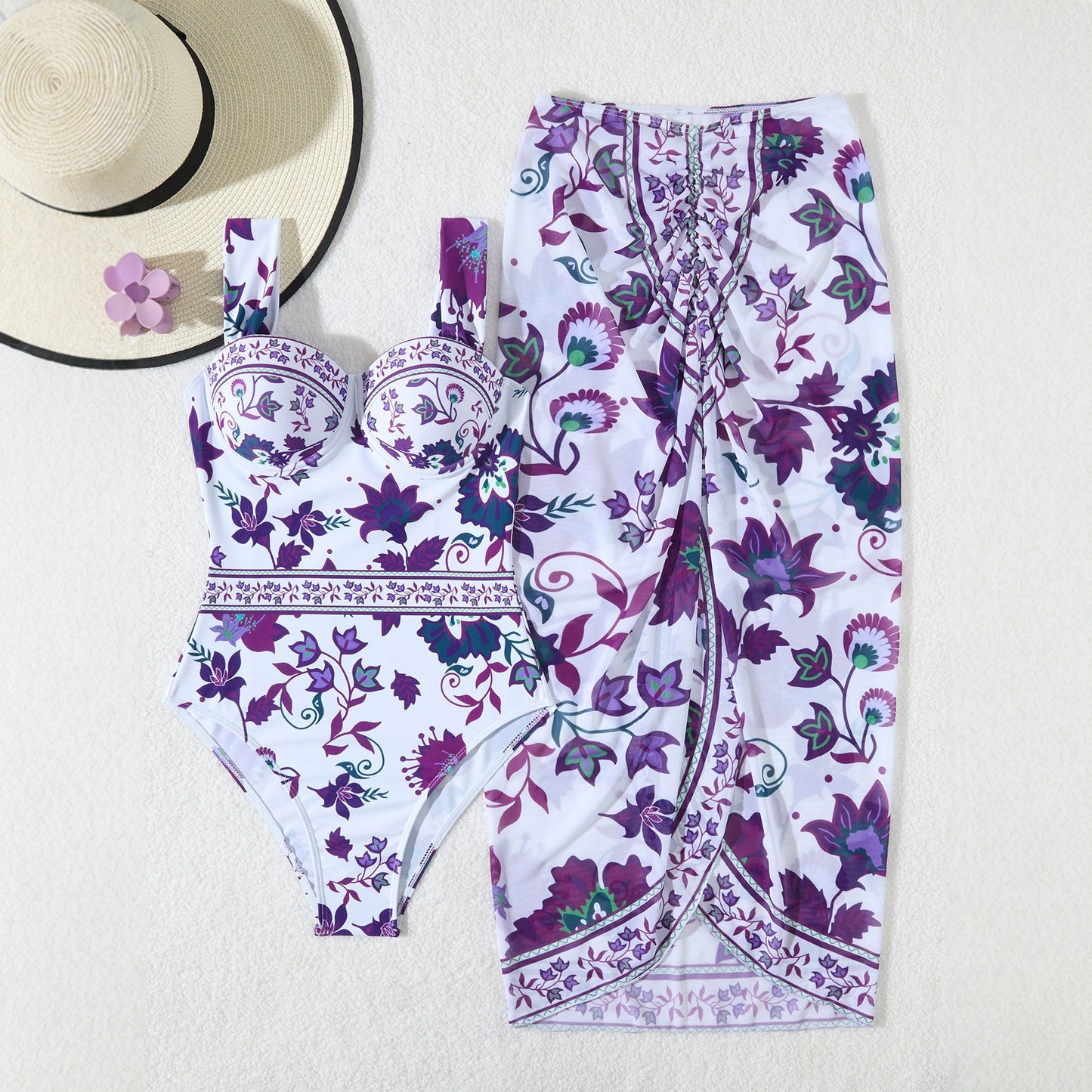 Sexy Printed Strap Bikini For Women