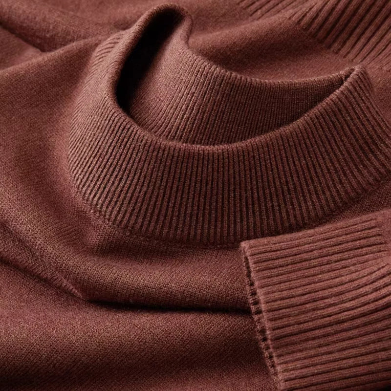 Men's Half-high Collar Warm Long Sleeves Knitwear