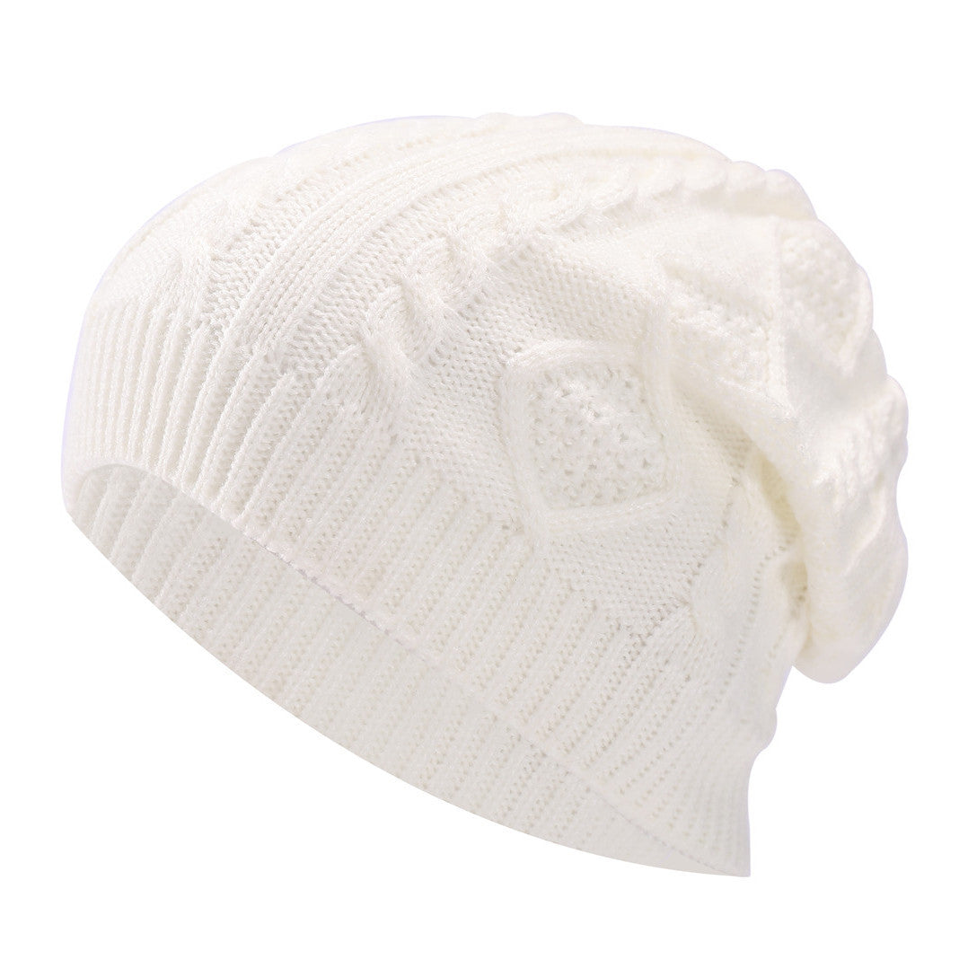 New Pleated Fleece Men's And Women's Knitted Pullover Hat