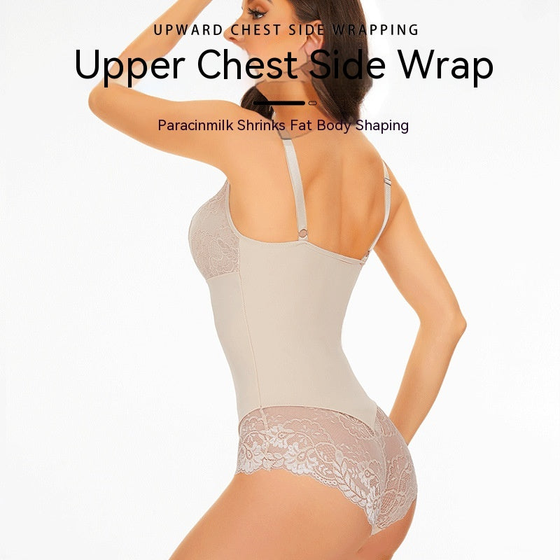 Siamesisk kropsformende mavekontraherende hofteløftende shapewear-undertøj elastisk korset slankende