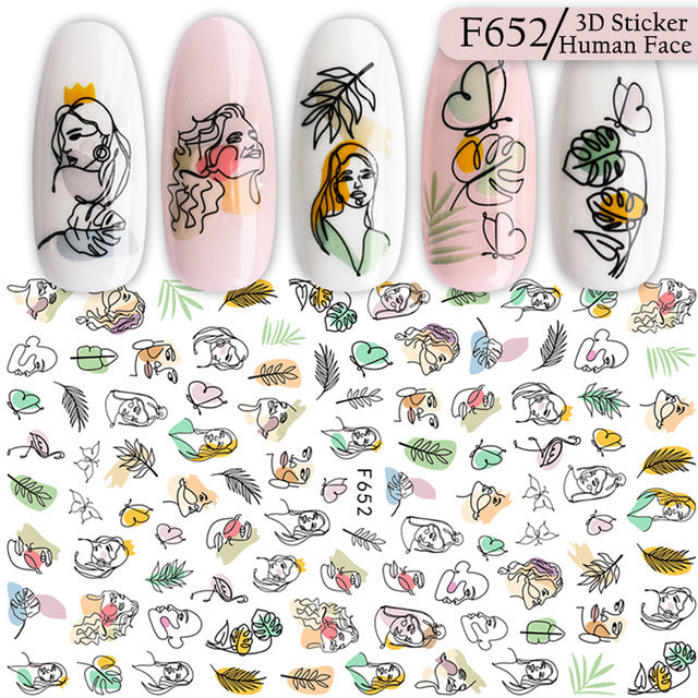 3D adhesive sticker color